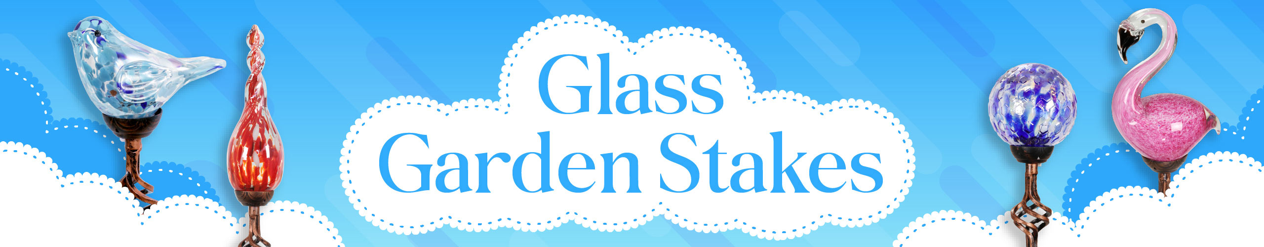 Glass Garden Stakes