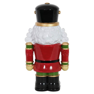 Hand Painted Nutcracker Soldier with LED Uniform on a Battery Powered Automatic Timer, 12 Inch | Shop Garden Decor by Exhart