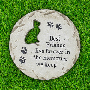 Cat Memorial Resin Garden Stepping Stone Marker, 12 Inches | Shop Garden Decor by Exhart
