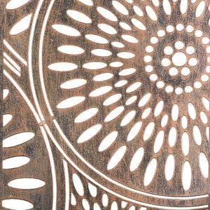 Solar Bronze Metal Filigree Wall Panel Art with Circle Pattern, 8 x 33 Inches | Shop Garden Decor by Exhart