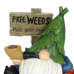 Solar Gnome with Free Weeds- Pull Your Own Sign, 8.5 by 10 Inches | Shop Garden Decor by Exhart