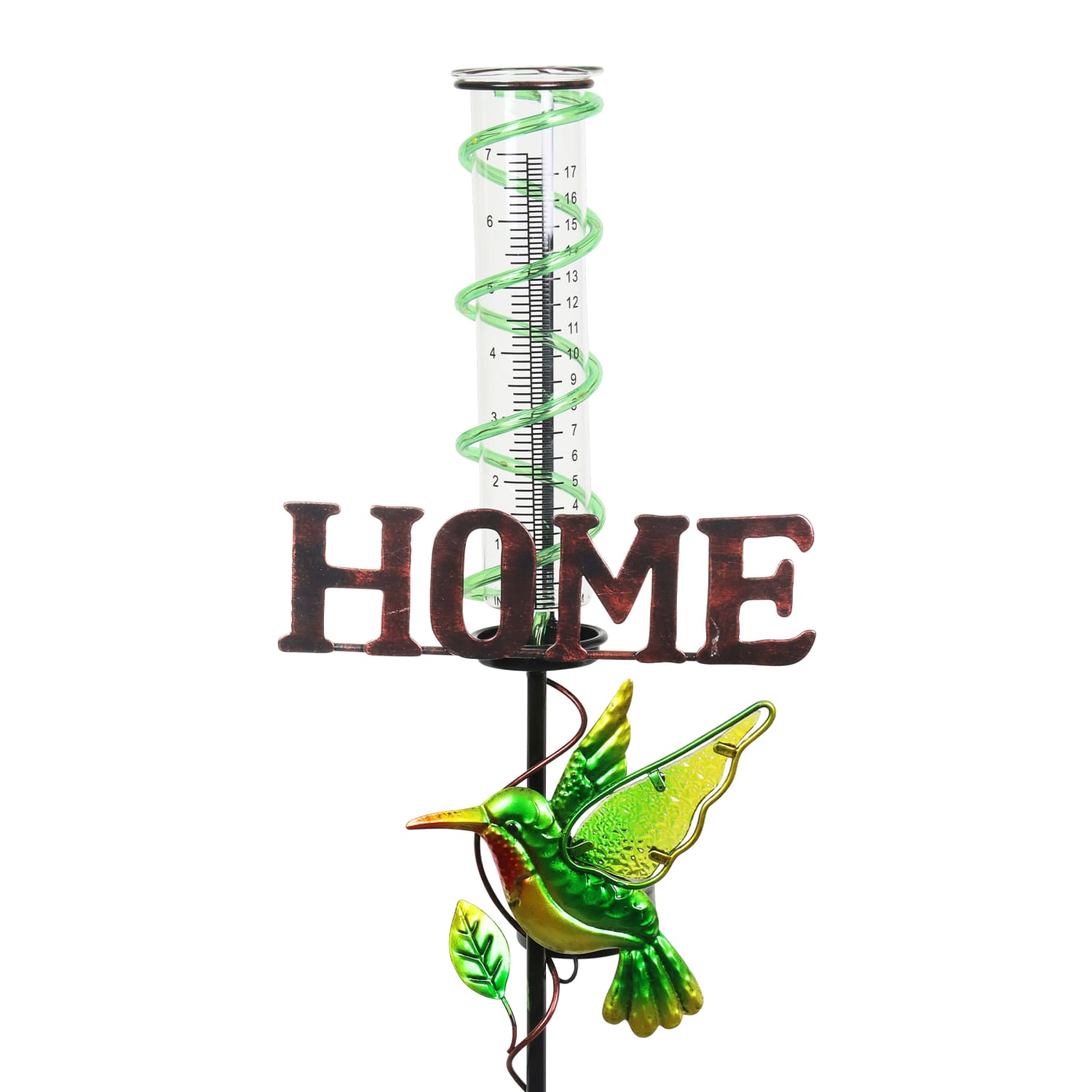 Exhart Hummingbird Rain Gauge Garden Stake - Thumbnail 2