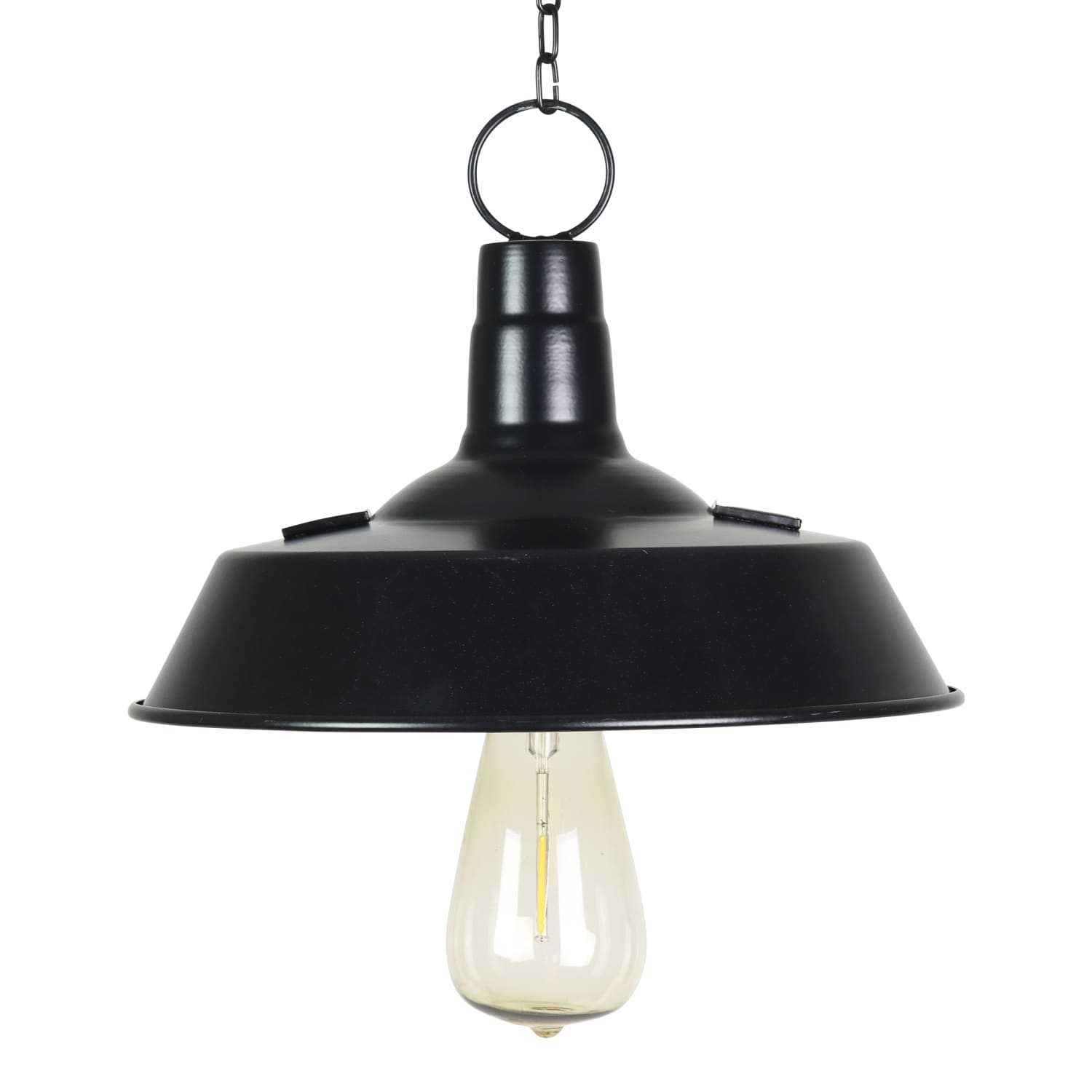 Solar Black Metal Retro Industrial Hanging Light