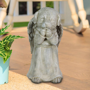 Praying Dog Angel Garden Statue, 7.5 Inches tall | Shop Garden Decor by Exhart