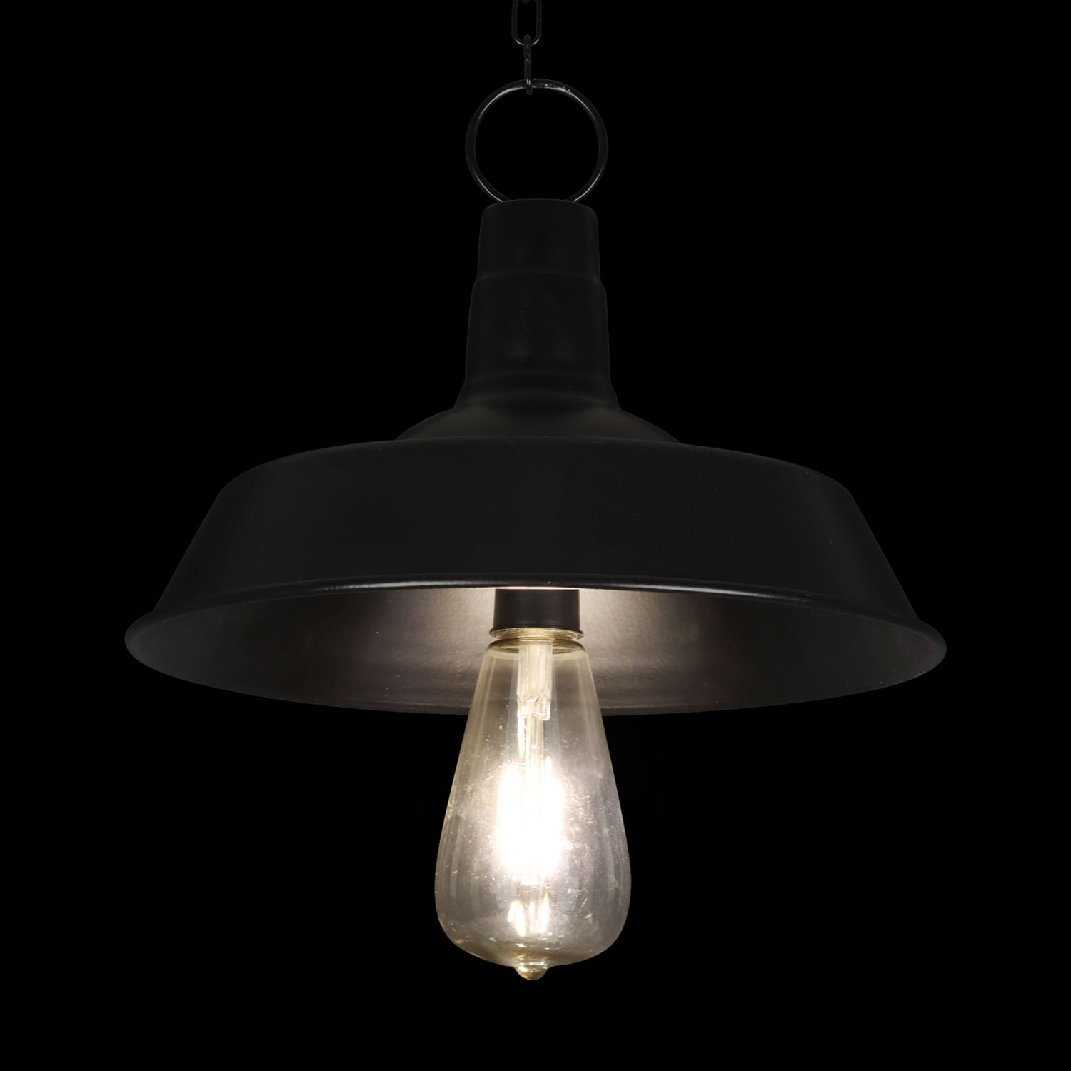 Solar Black Metal Retro Industrial Hanging Light - Thumbnail 2