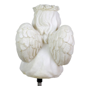 Solar Little Girl Angel Garden Stake in Resin, 5.5 by 30 Inches | Shop Garden Decor by Exhart