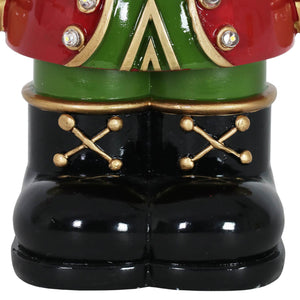 Hand Painted Nutcracker Soldier with LED Uniform on a Battery Powered Automatic Timer, 12 Inch | Shop Garden Decor by Exhart