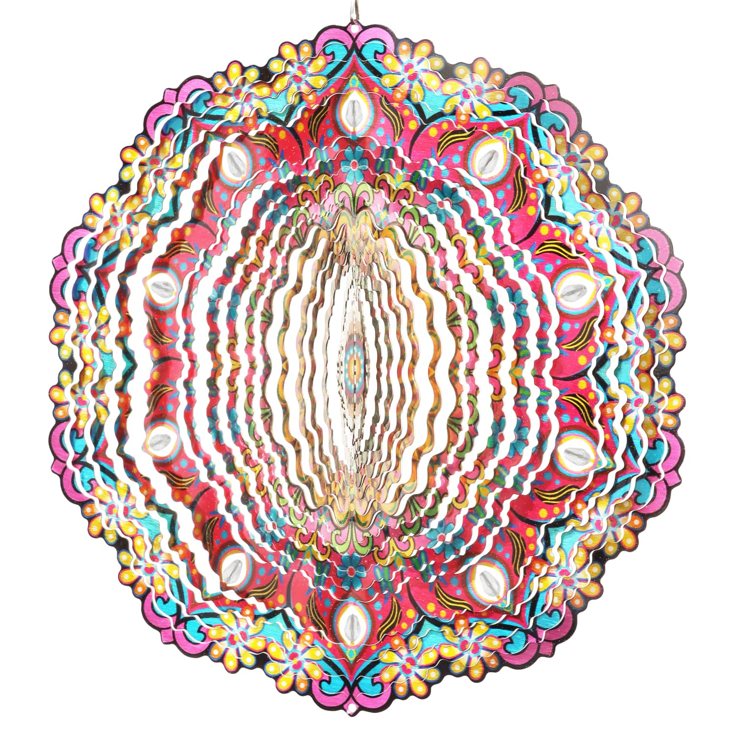 Exhart Daisy Mandala Hanging Spinner - Thumbnail 2