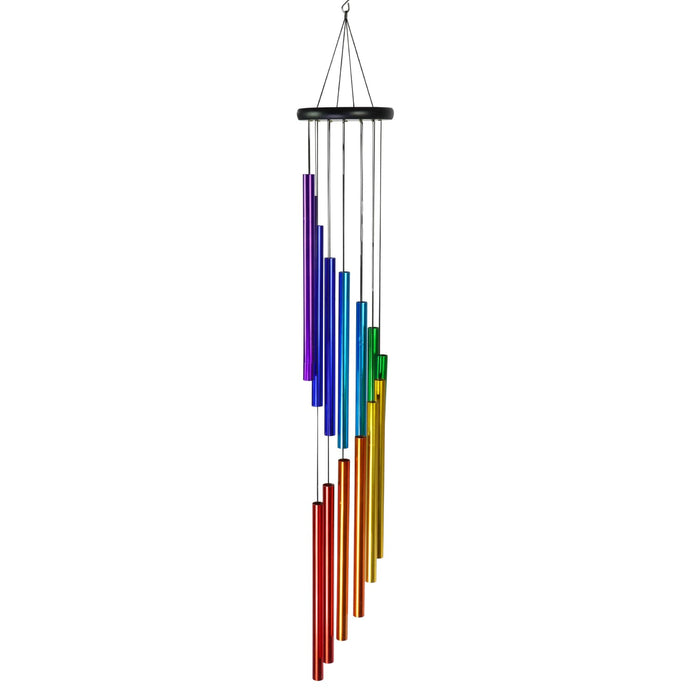 Cascading Metal Rainbow Hand Tuned Hanging Wind Chime, 5.5 by 38 Inches