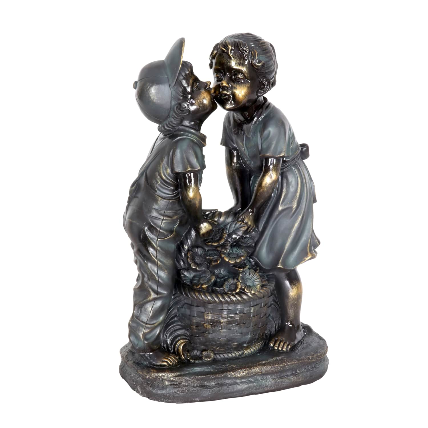 Kissing Boy and Girl Garden Statuary - Thumbnail 4
