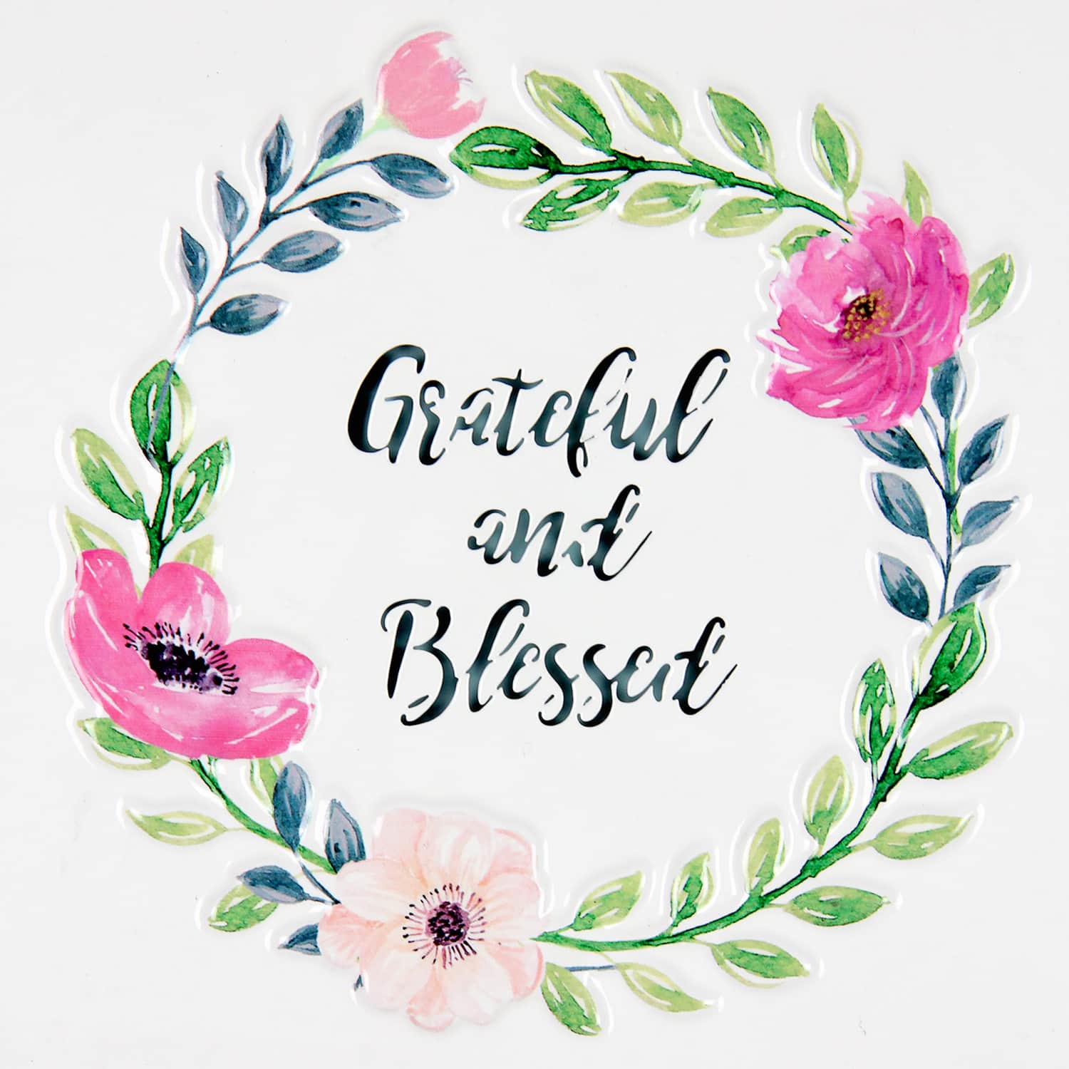 Grateful and Blessed Framed Metal Hanging Wall Décor - Thumbnail 4