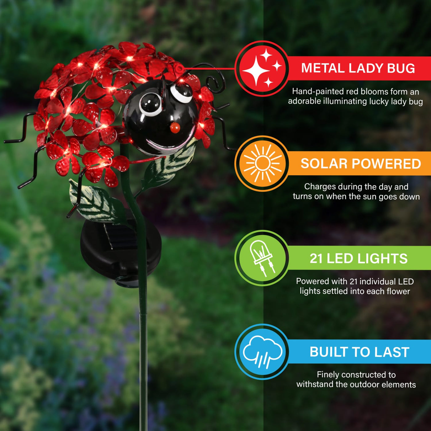 thumbnail image 2 of Bee Garden Decor YARNOW Ladybug Garden Stake Decor 10 Pack Outdoor Decorative Stakes Garden Sign Yard For Butterfly Decorations 2 of 13