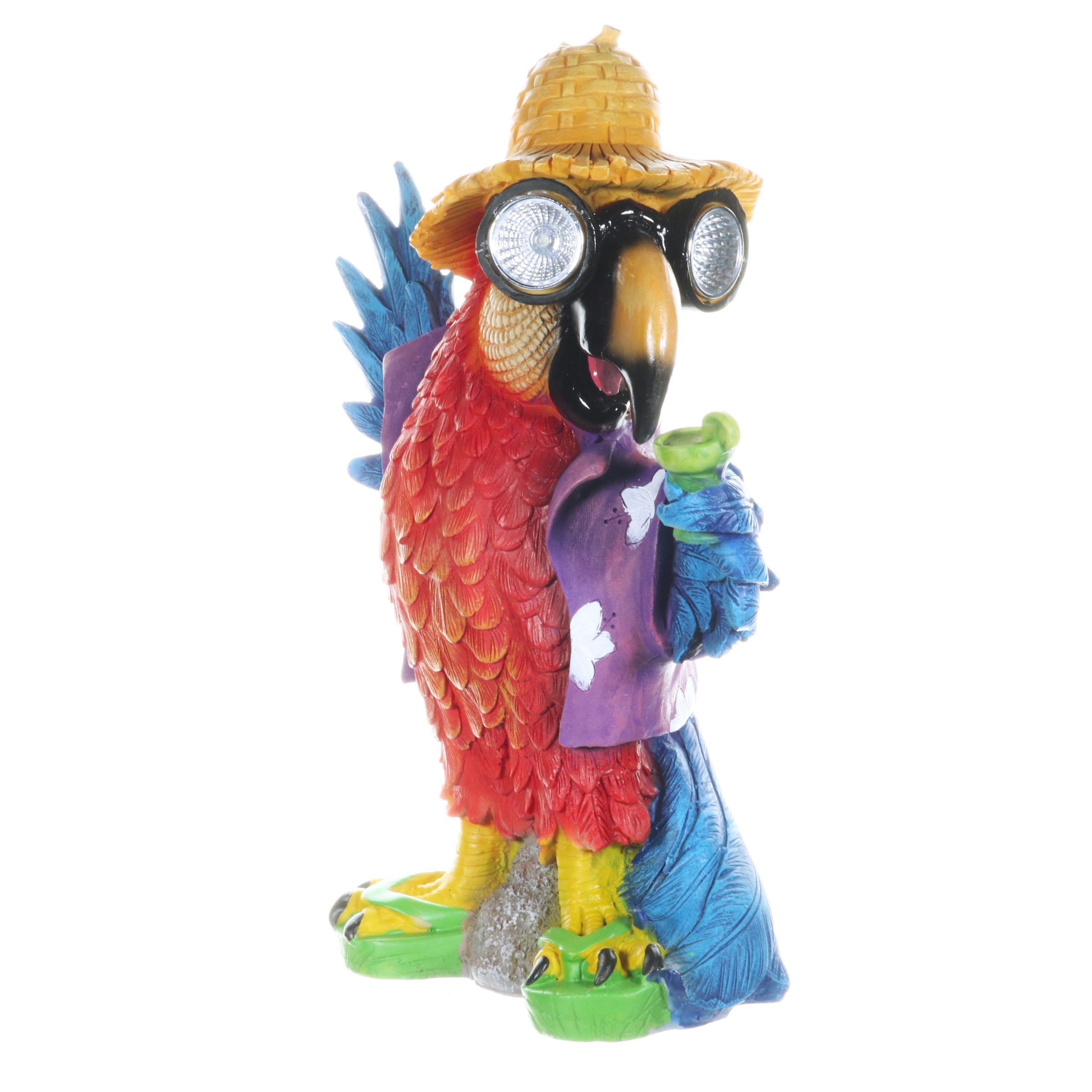 Solar Hand Painted Party Parrot Garden Statue - Thumbnail 4