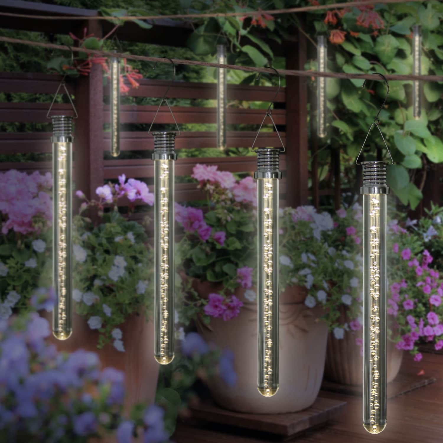 Solar Acrylic Bubble Stick with Warm White LED Light - Thumbnail 5