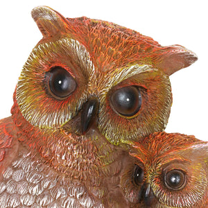Solar Snuggling Owl and Owlet Garden Statue, 5 by 9 Inches | Shop Garden Decor by Exhart
