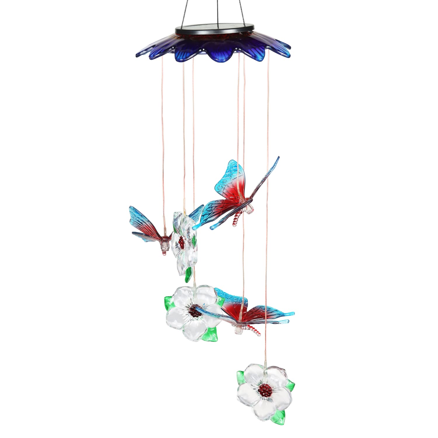 Solar Butterflies and Flowers Hanging Mobile - Thumbnail 3