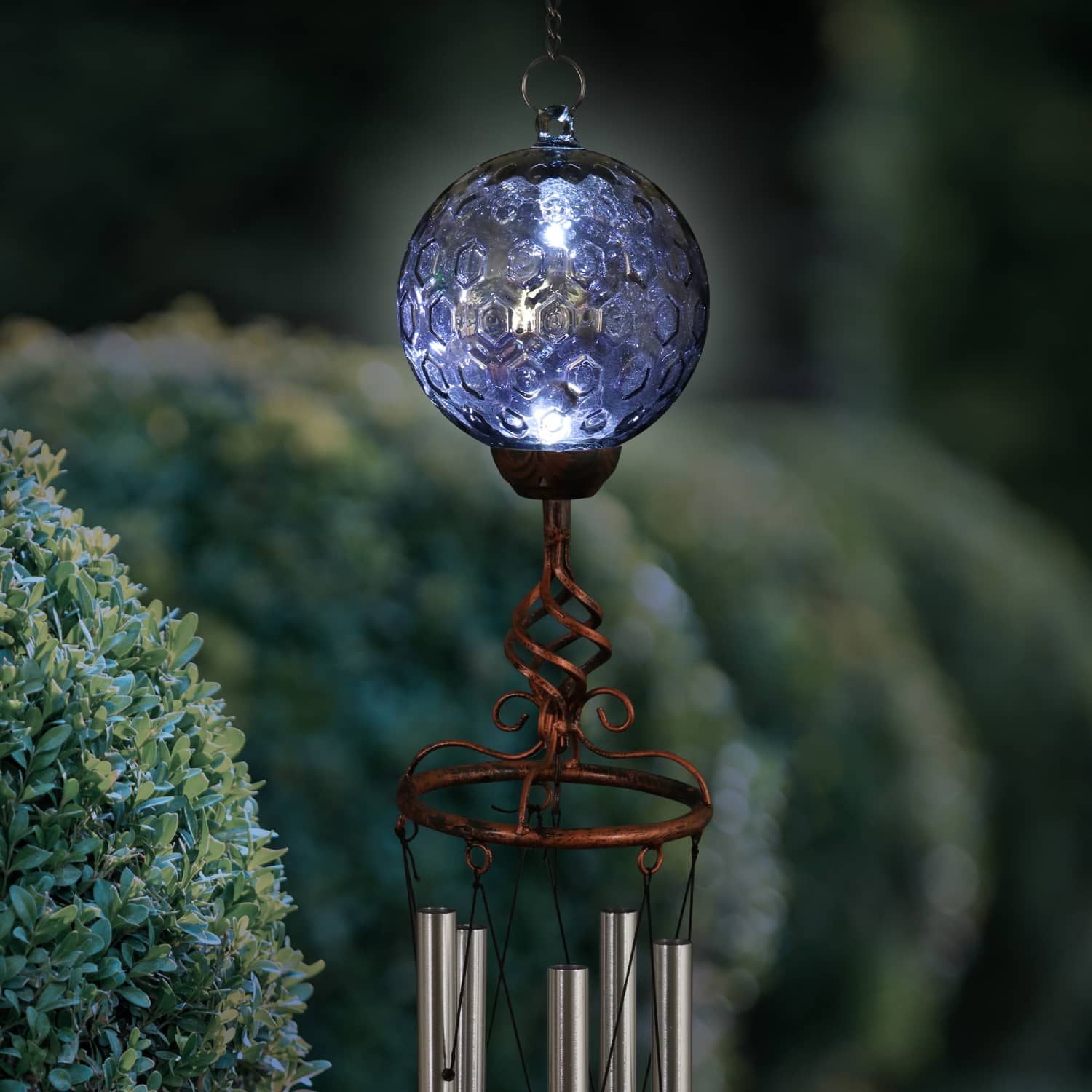 Exhart Honeycomb Glass Ball Wind Chime - Thumbnail 3