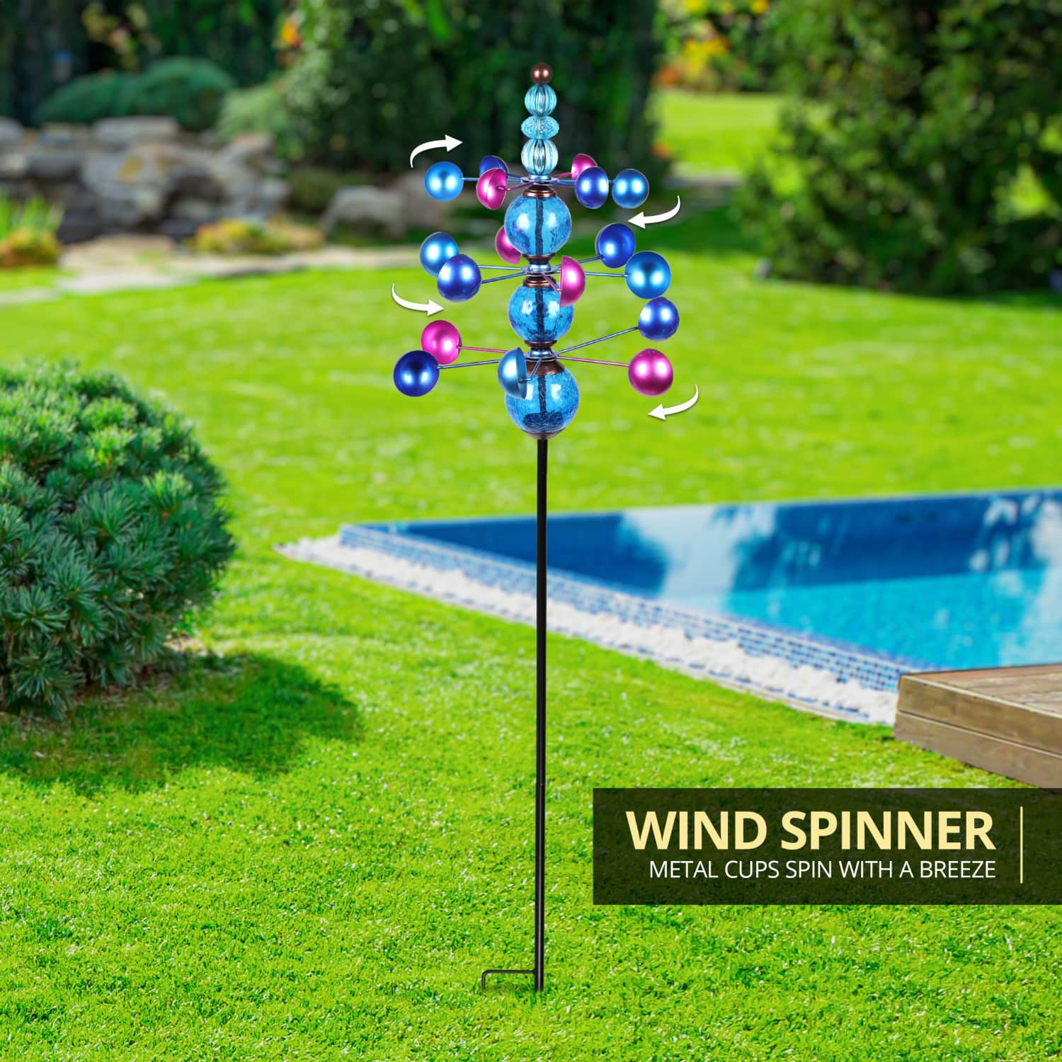 Exhart Wind Spinner Garden Stake