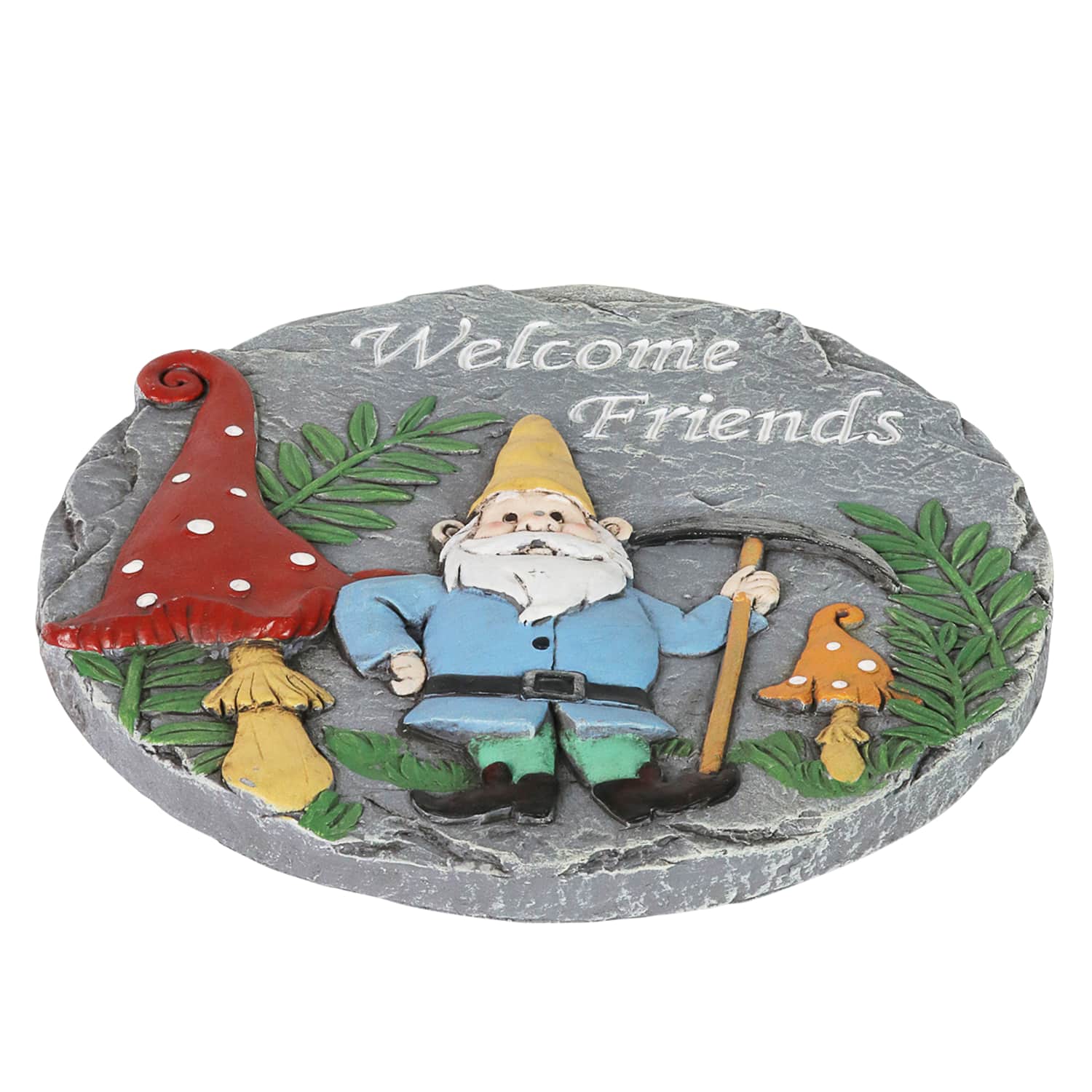 Exhart Welcome Friends Garden Gnome Stepping Stone - Thumbnail 3