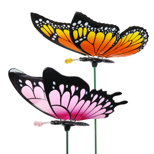 2pk Large WindyWings Butterfly Stakes, 11 inch wingspan | Shop Garden Decor by Exhart