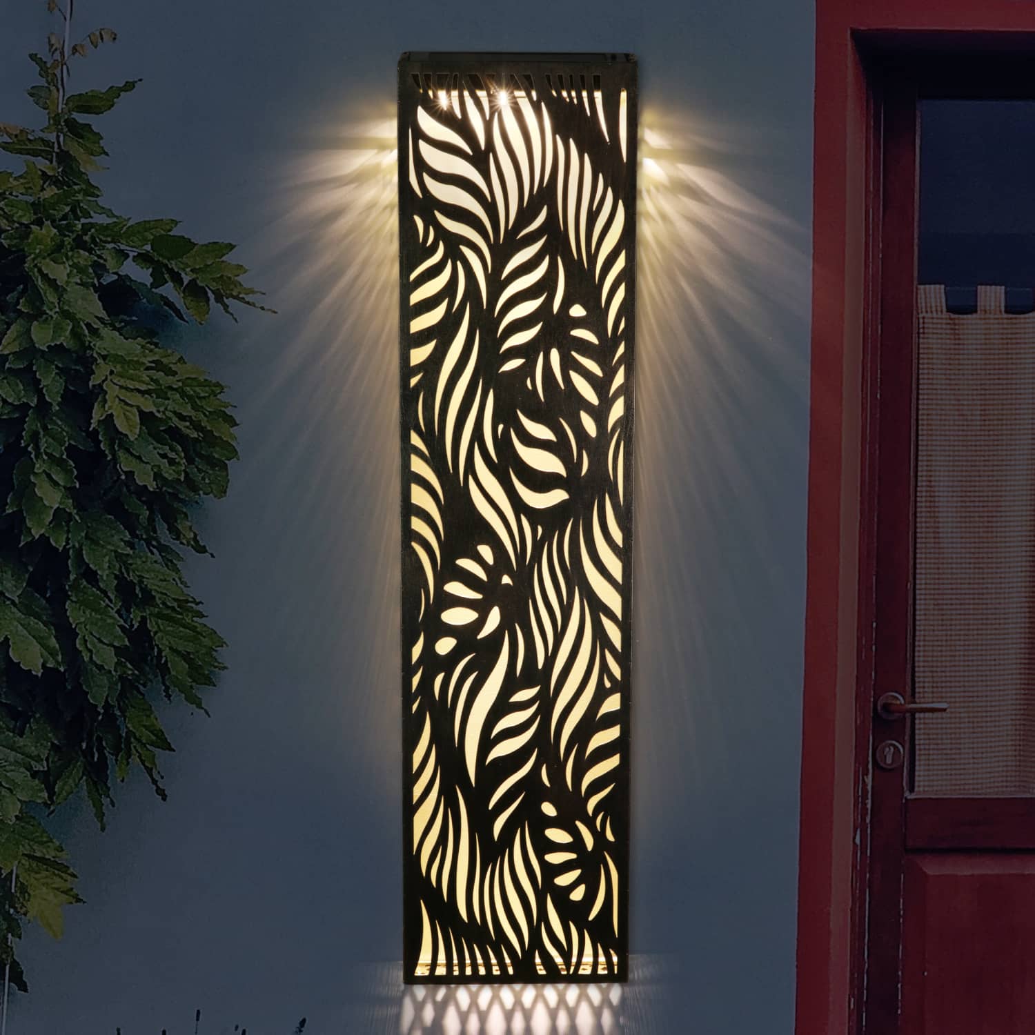 Solar Bronze Metal Filigree Wall Panel Art