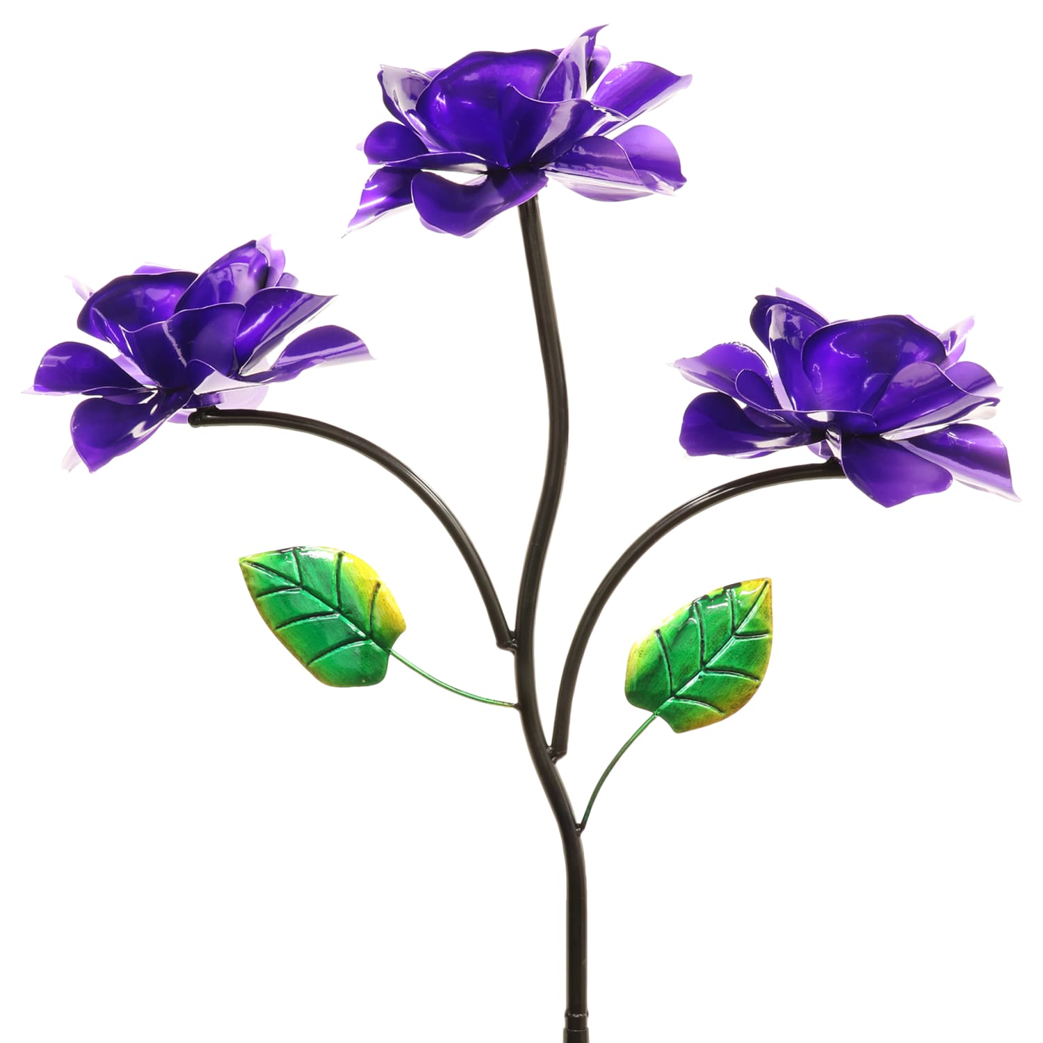 Exhart Rose Flower Wind Spinner Garden Stake - Thumbnail 4