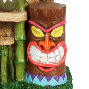 Solar Hand Painted Tiki Bar Garden Statue, 8 by 11.5 Inches | Shop Garden Decor by Exhart