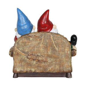Good Time Bud Buddies Gnomes Smoking Marijuana with Light Up LEDs on a Battery Timer, Indoor or Outdoor, 10 Inch | Exhart