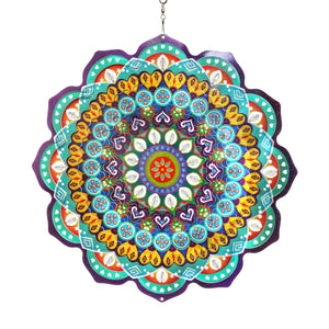 Colorful Hearts Hanging Garden Spinner with Beads, 12 Inch | Shop Garden Decor by Exhart