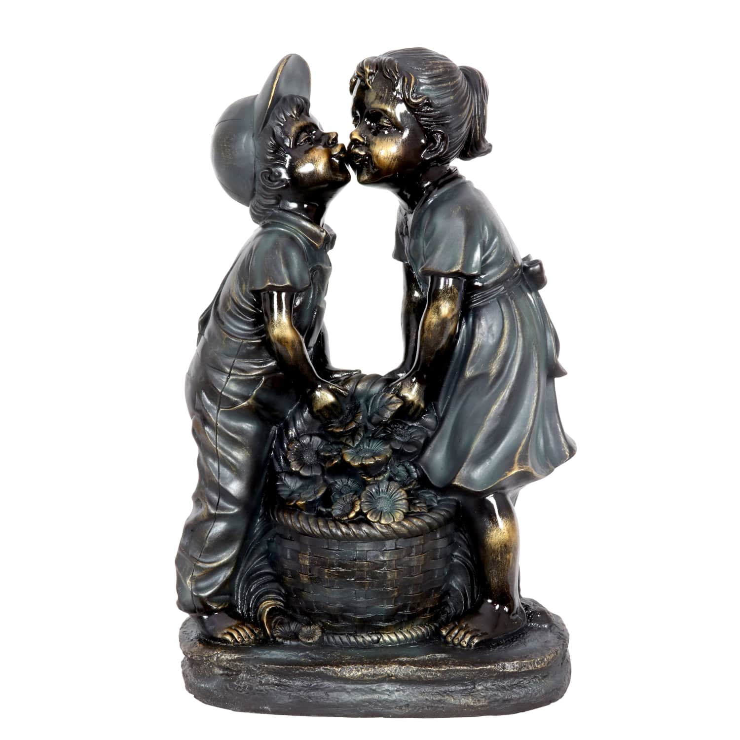 Kissing Boy and Girl Garden Statuary - Thumbnail 2