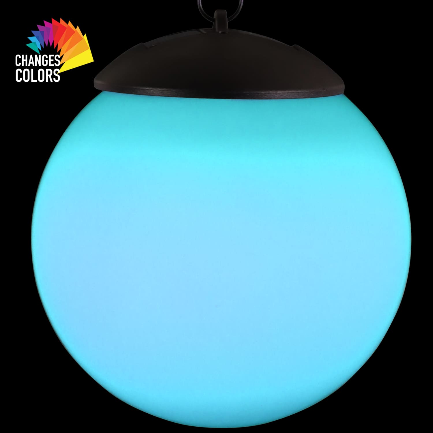 Solar Color Changing Plastic Hanging Ball Light - Thumbnail 5