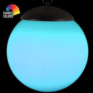 Solar Color Changing Plastic Hanging Ball Light, 6 by 19 Inches | Shop Garden Decor by Exhart