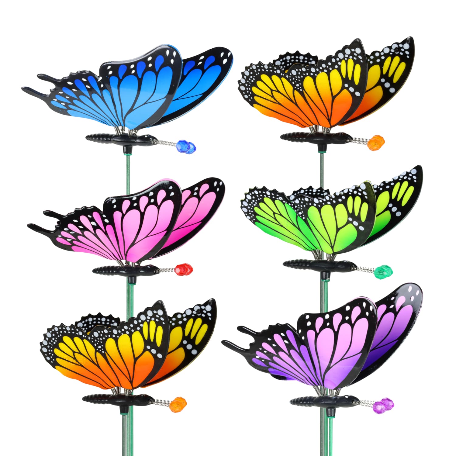6 Piece 4" WindyWings Butterfly Plant Stake Assortment - Thumbnail 3