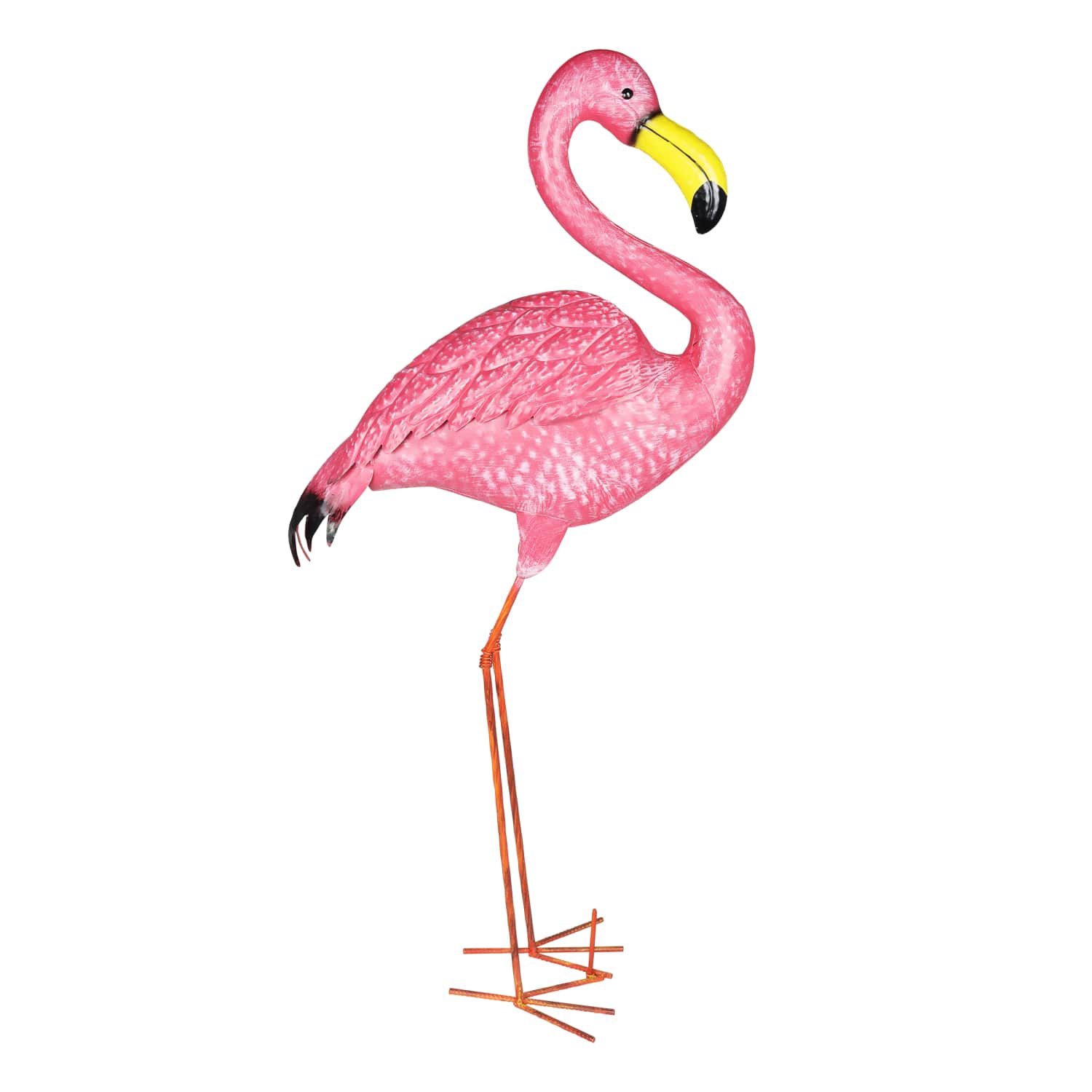 Pink Metal Flamingo Garden Statuary - Thumbnail 3