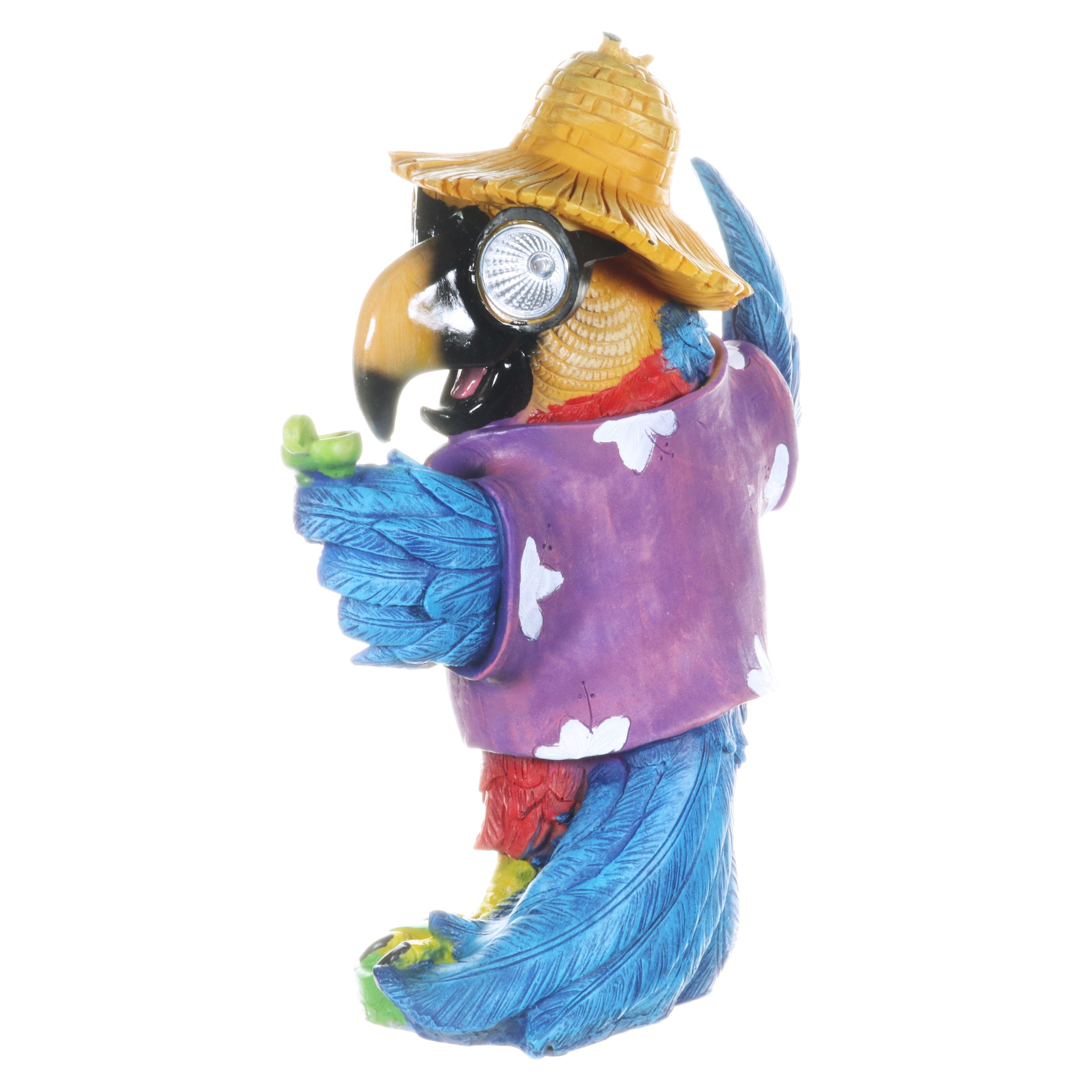 Solar Hand Painted Party Parrot Garden Statue - Thumbnail 5