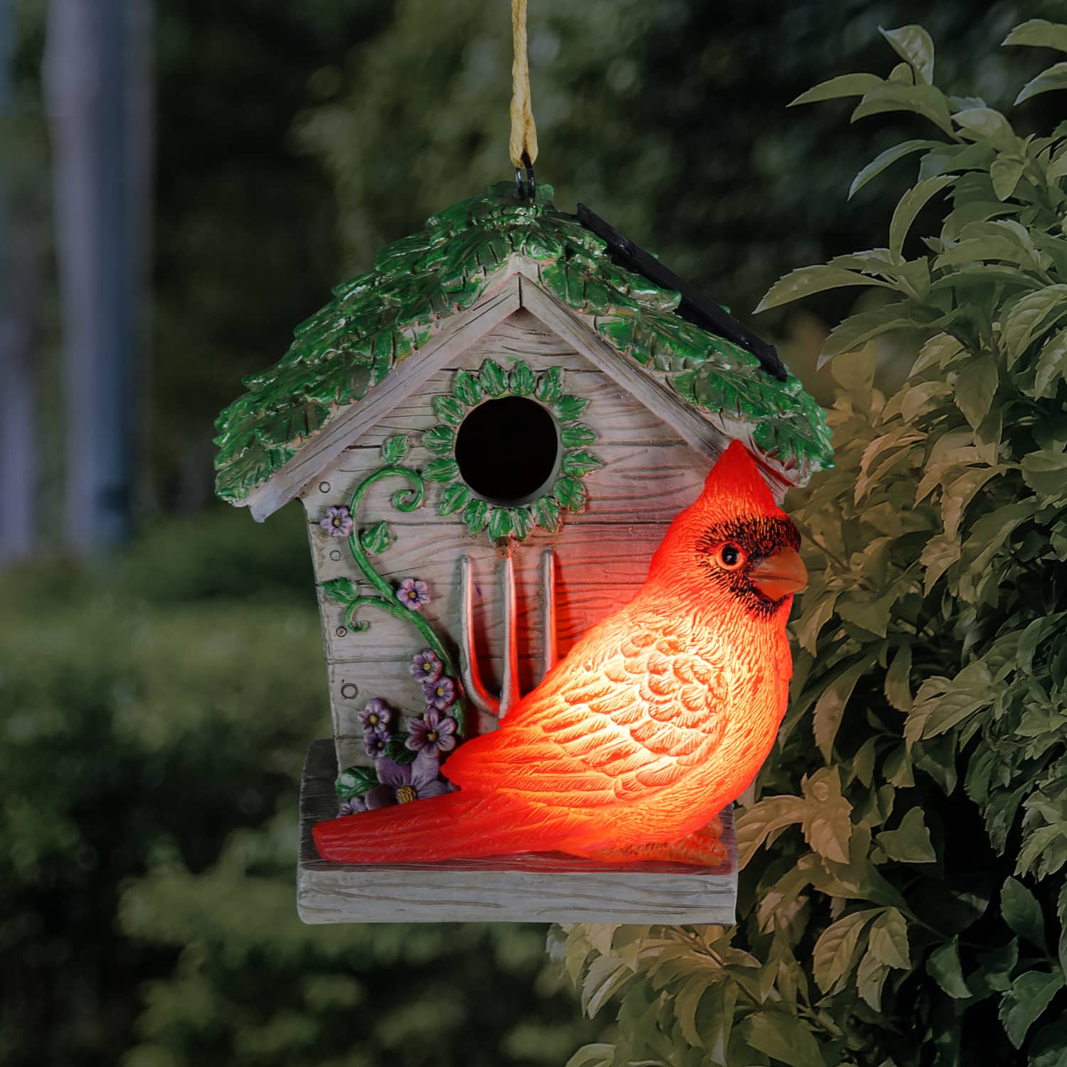 Exhart Solar Cardinal Bird House - Thumbnail 3