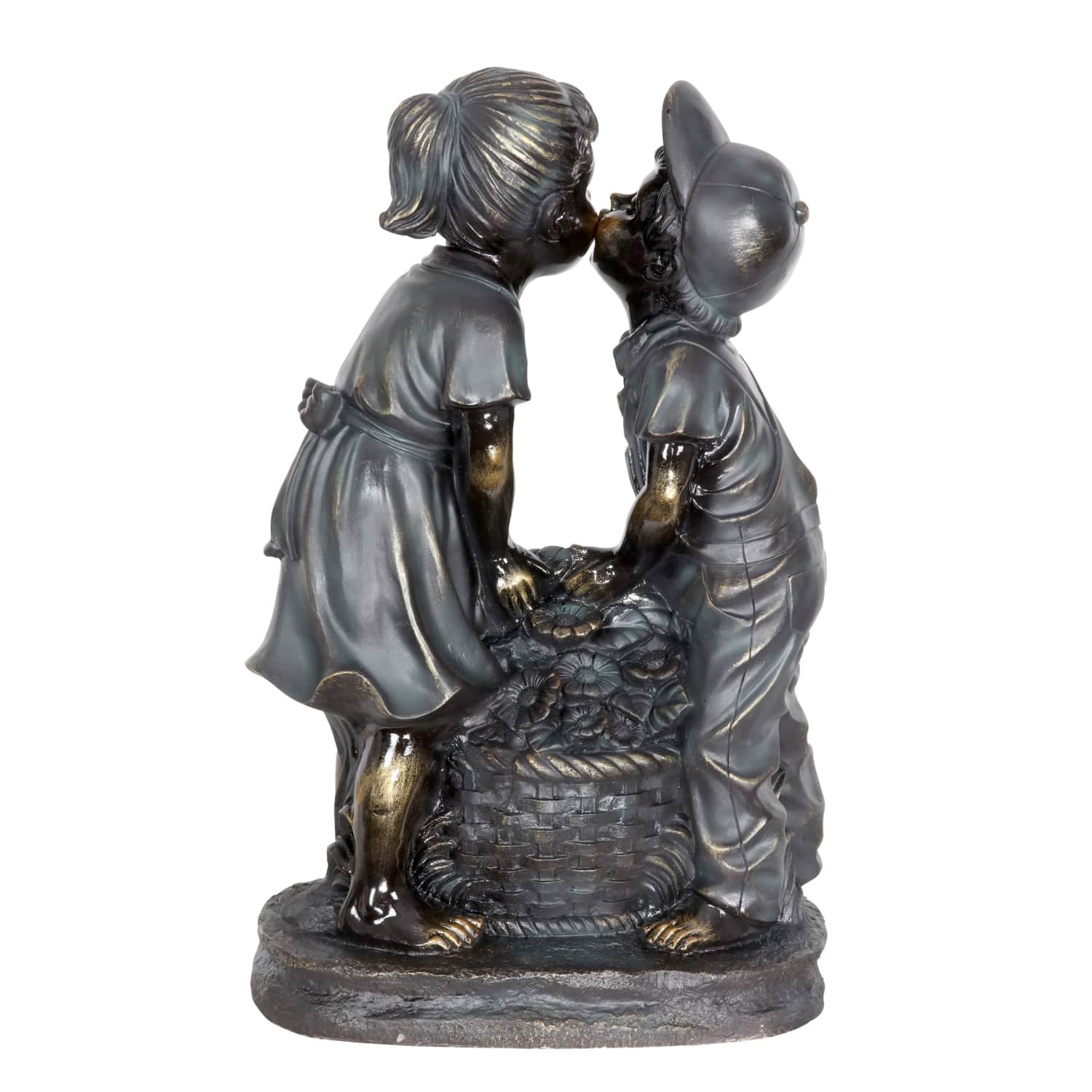 Kissing Boy and Girl Garden Statuary - Thumbnail 3