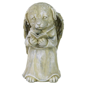 Dog Angel Reading Book Statue, 9.5 Inch | Shop Garden Decor by Exhart