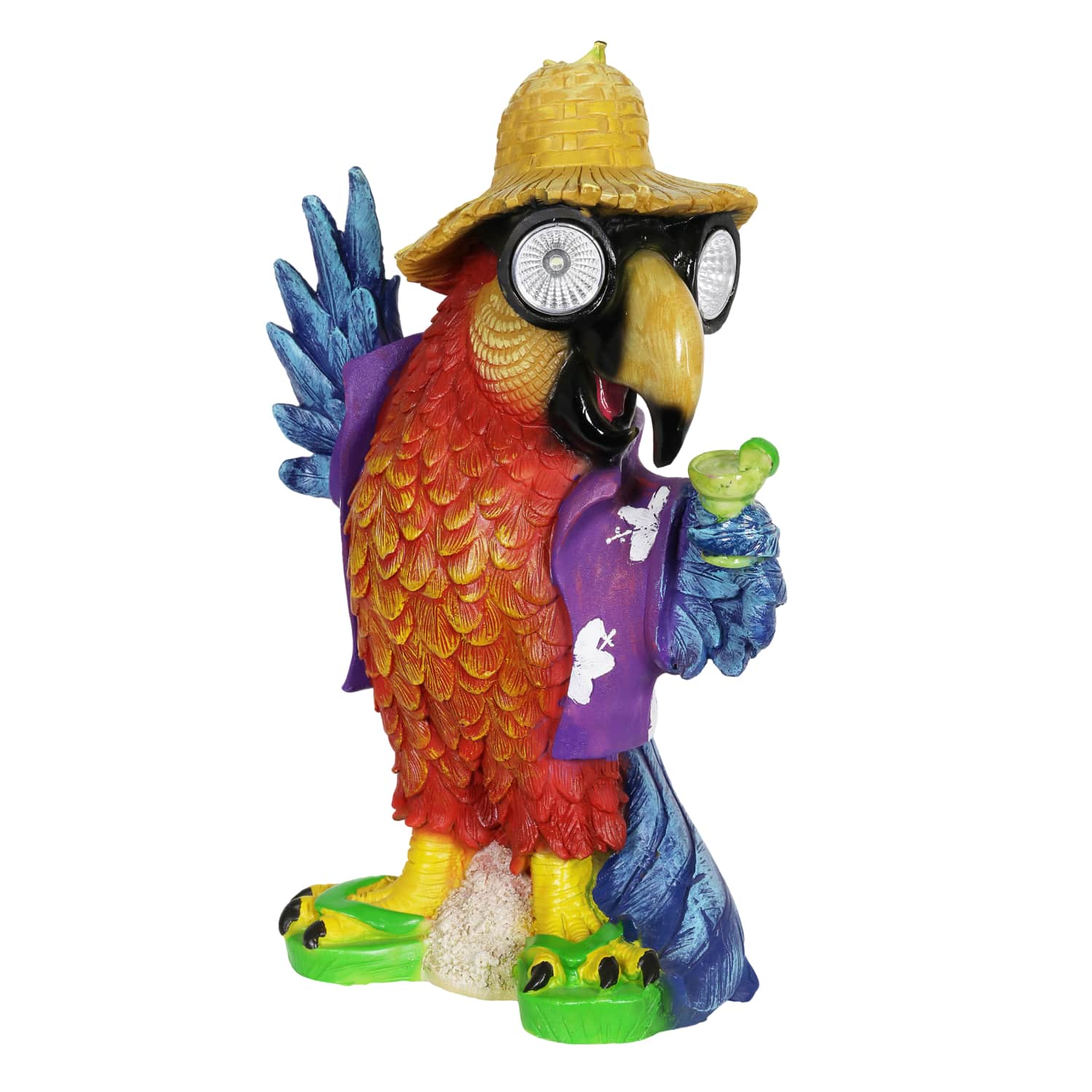 Solar Hand Painted Party Parrot Garden Statue - Thumbnail 2
