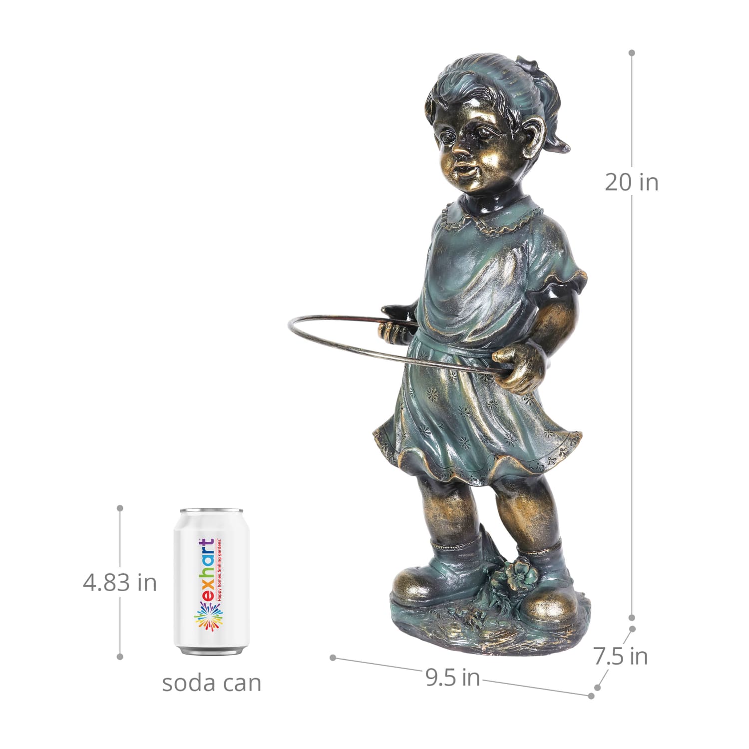 Girl with Hula Hoop Statuary - Thumbnail 5