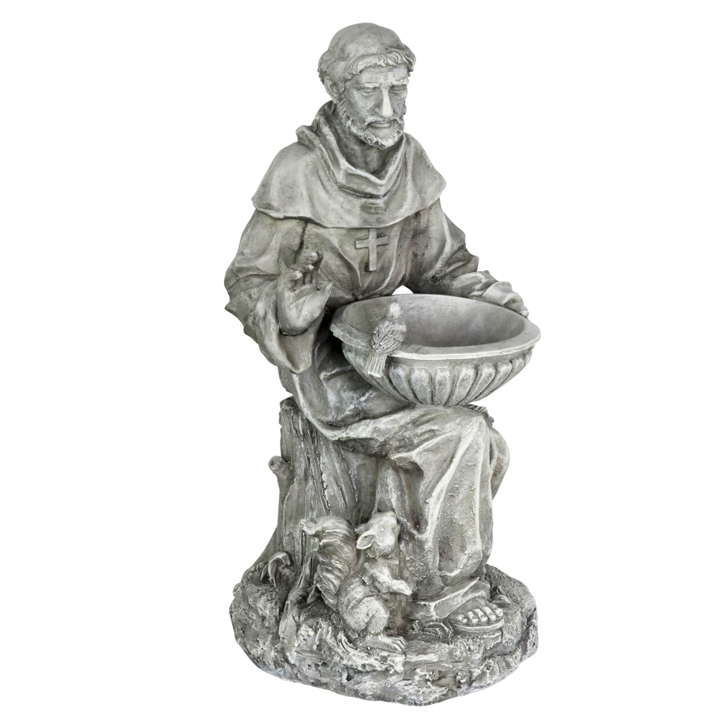 Saint Francis Bird Feeder Garden Statue