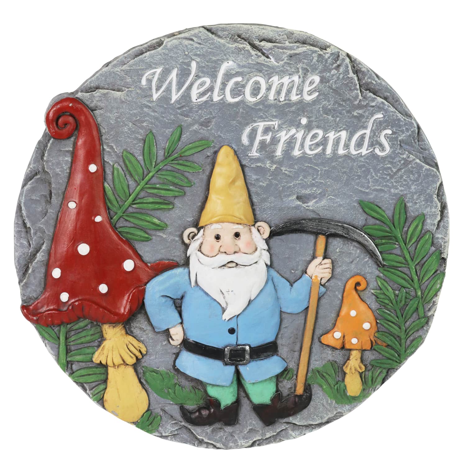 Exhart Welcome Friends Garden Gnome Stepping Stone - Thumbnail 4