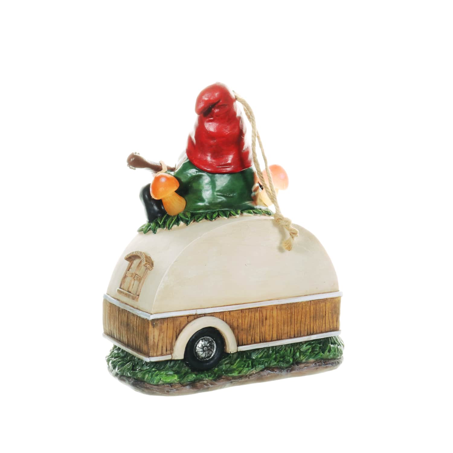 Solar Guitar Gnome on a Camper Hanging Bird House - Thumbnail 5
