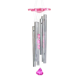 Large WindyWings Pink Flamingo Wind Chime, 13 by 24 Inches | Shop Garden Decor by Exhart