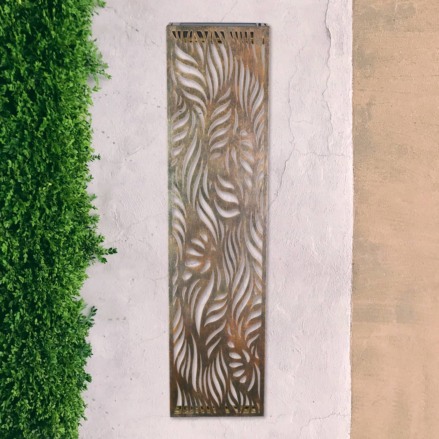 Solar Bronze Metal Filigree Wall Panel Art - Thumbnail 4