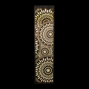 Solar Bronze Metal Filigree Wall Panel Art with Circle Pattern, 8 x 33 Inches | Shop Garden Decor by Exhart