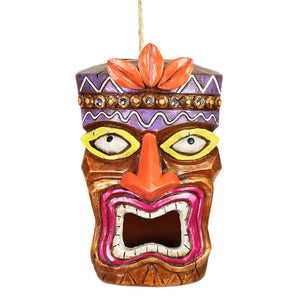 Solar Tiki Bird House, 5.5 by 8.5 Inches | Shop Garden Decor by Exhart