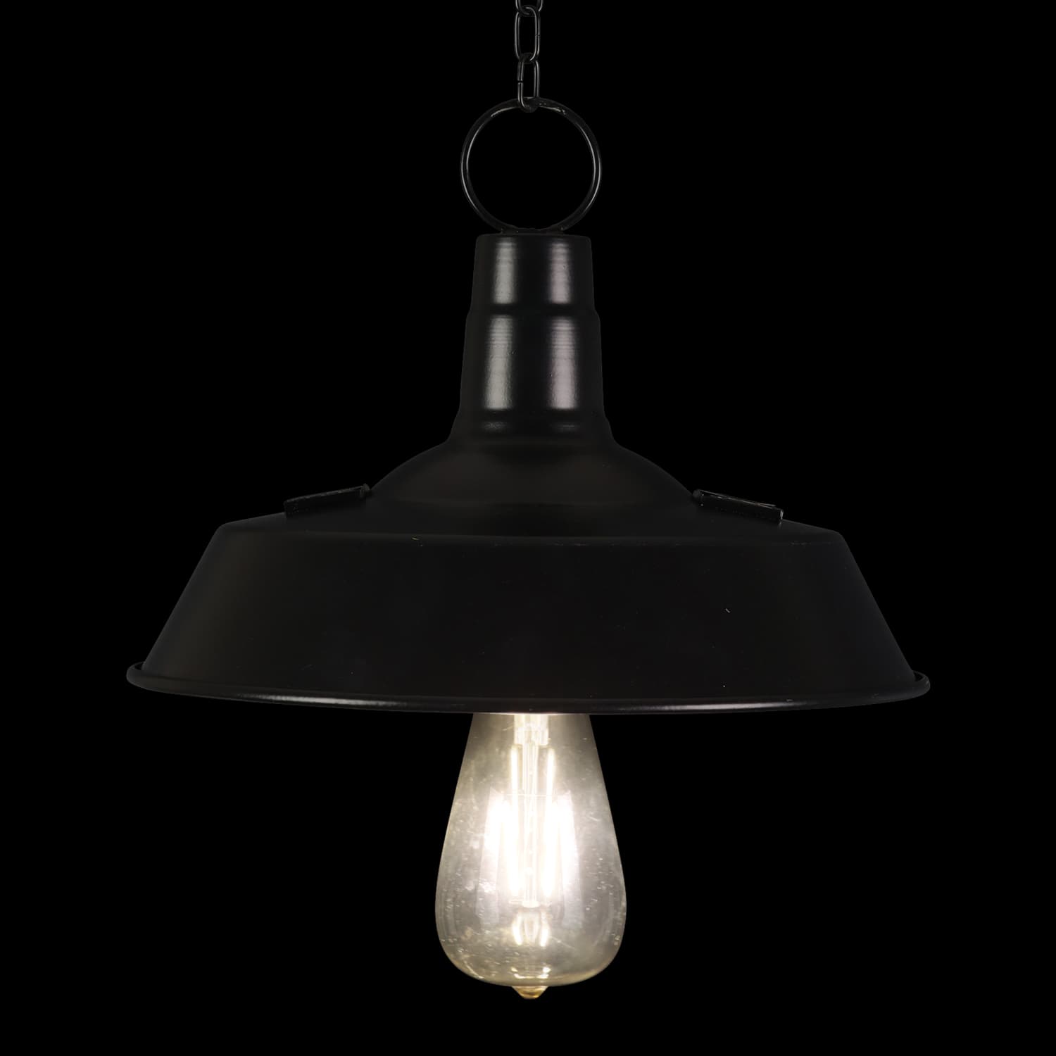 Solar Black Metal Retro Industrial Hanging Light - Thumbnail 3