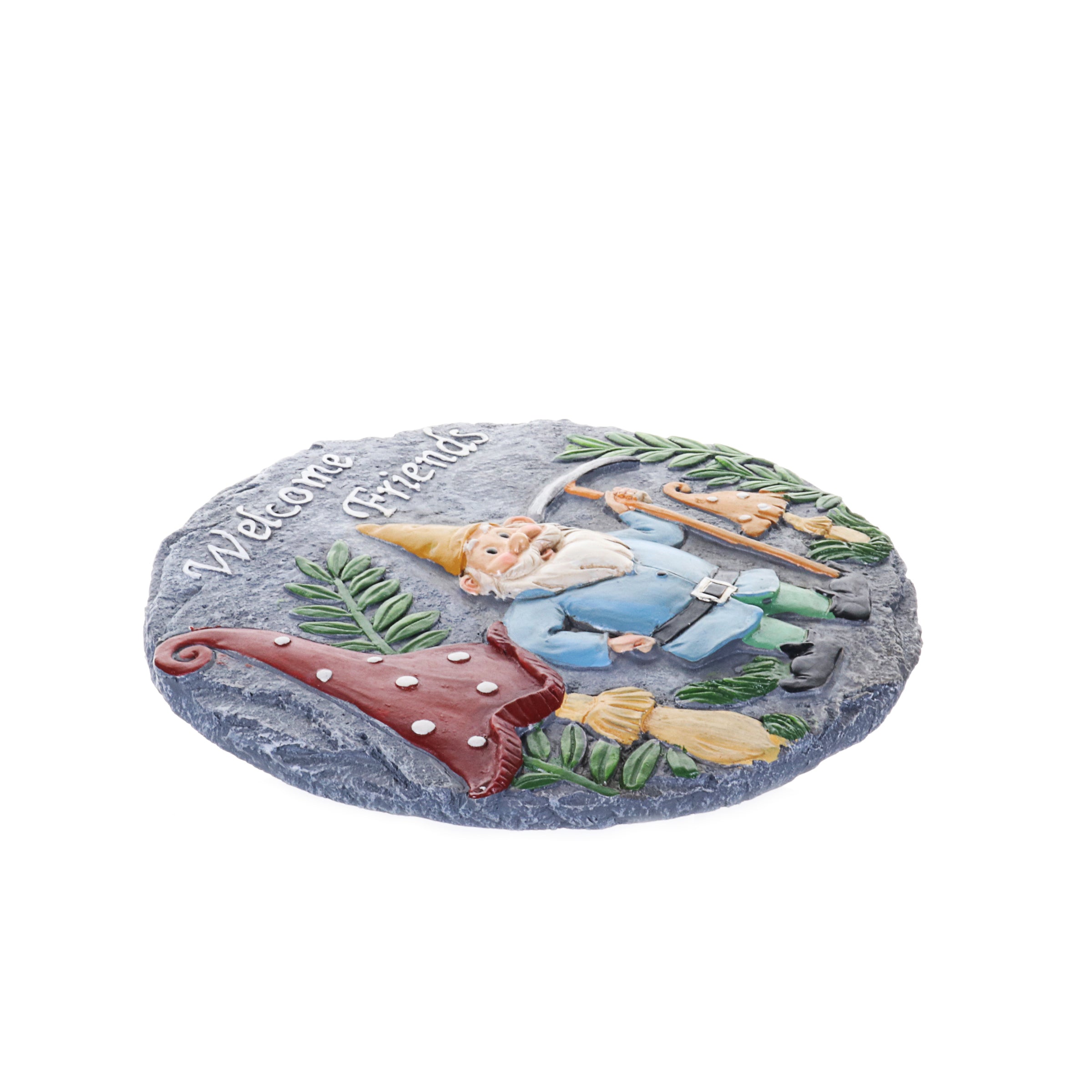 Exhart Welcome Friends Garden Gnome Stepping Stone - Thumbnail 3