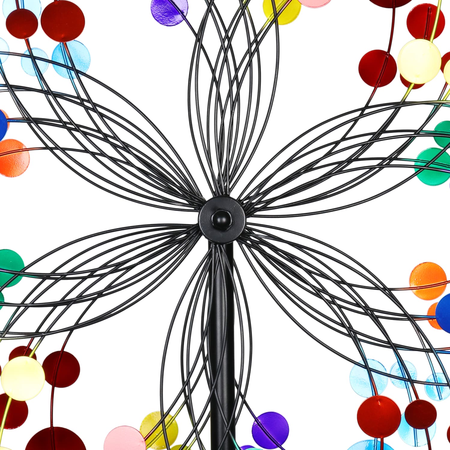 Exhart Kinetic Starry Night Wind Spinner Garden Stake - Thumbnail 4